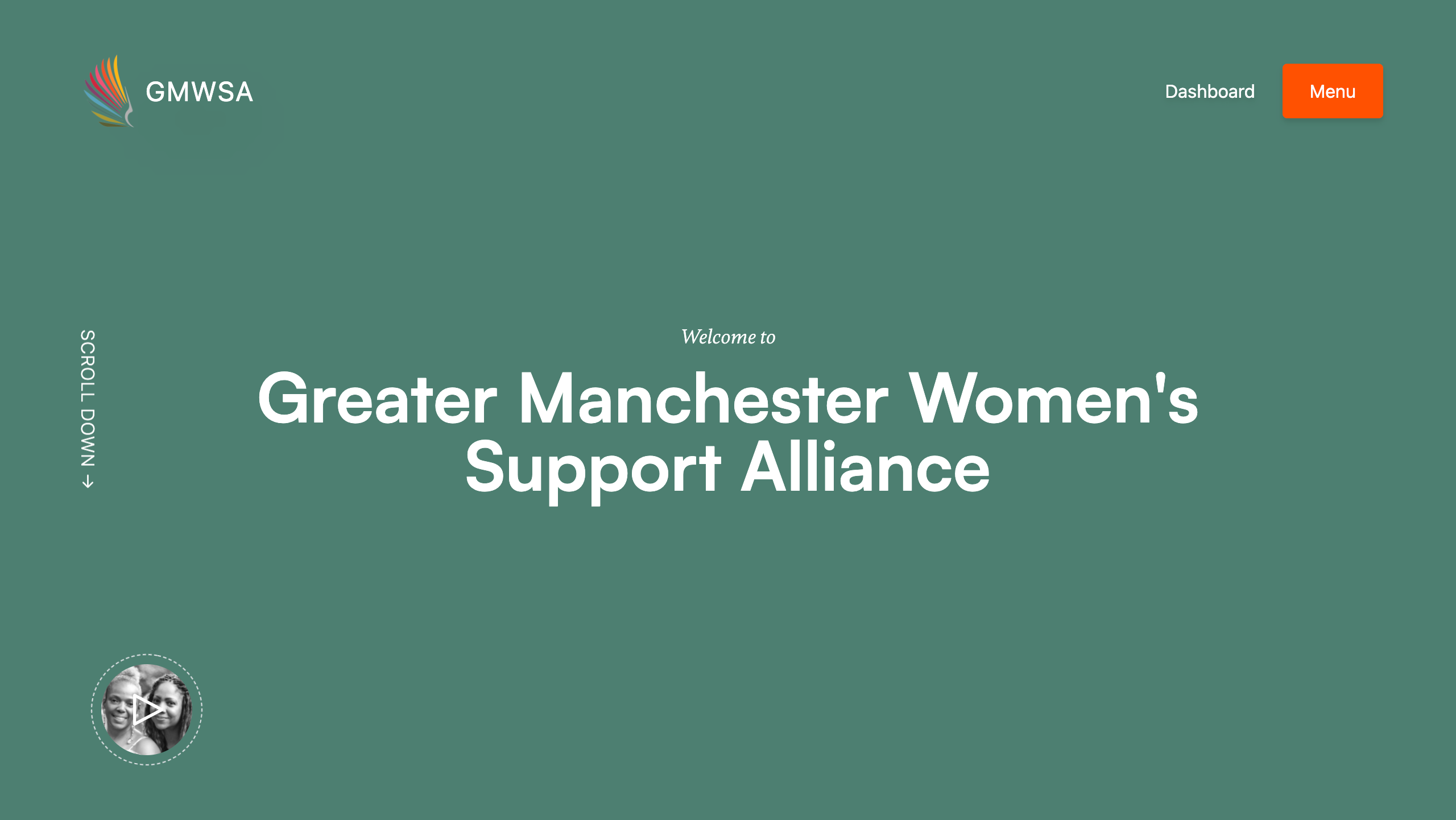 Greater Manchester Women's Support Alliance desktop screenshot of homepage